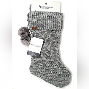 Kookaburra by UGG Carla 100% acrylic Pom Pom Wild Dove Holiday Stocking